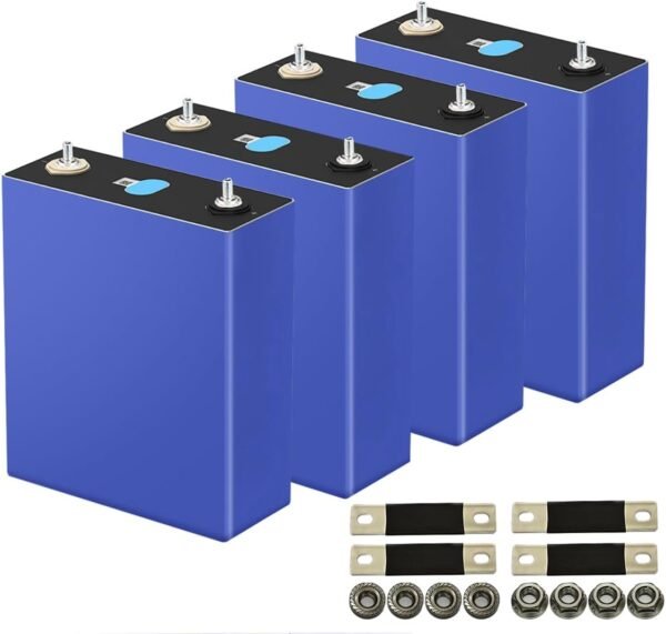 3.2V 300Ah EVE 304Ah LiFePO4 Battery Cell  Grade A Lithium Iron Phosphate Deep Cycle, Power Supply for RV, Boat, Golf Cart, Motor, UPS, Fish Finder, Lawn Mower, Off Grid, Solar Systems