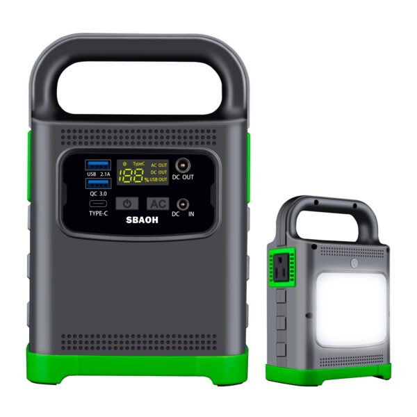 Portable Power Station 80Wh, Camping  Generator Power Bank with 110V/80W AC Outlet, USB Type-C Port, Camping Light Lithium Battery for Home Emergency Laptop Battery Backup
