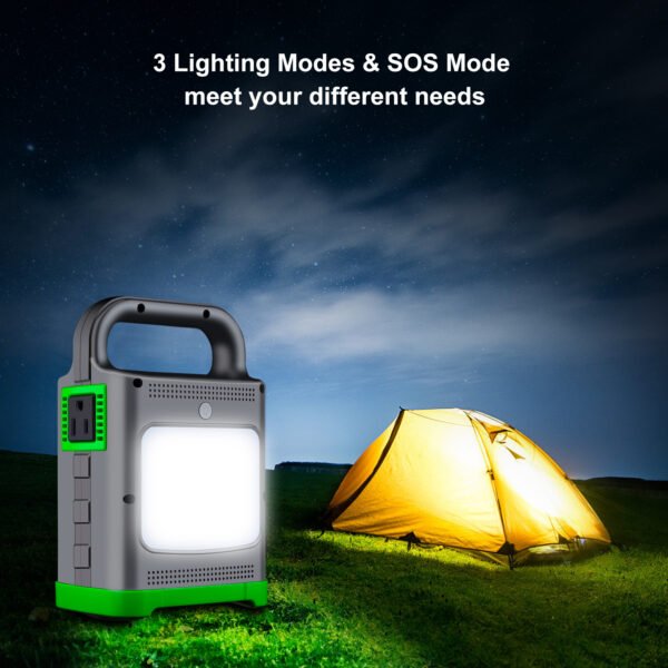 Portable Power Station 80Wh, Camping  Generator Power Bank with 110V/80W AC Outlet, USB Type-C Port, Camping Light Lithium Battery for Home Emergency Laptop Battery Backup - Image 4