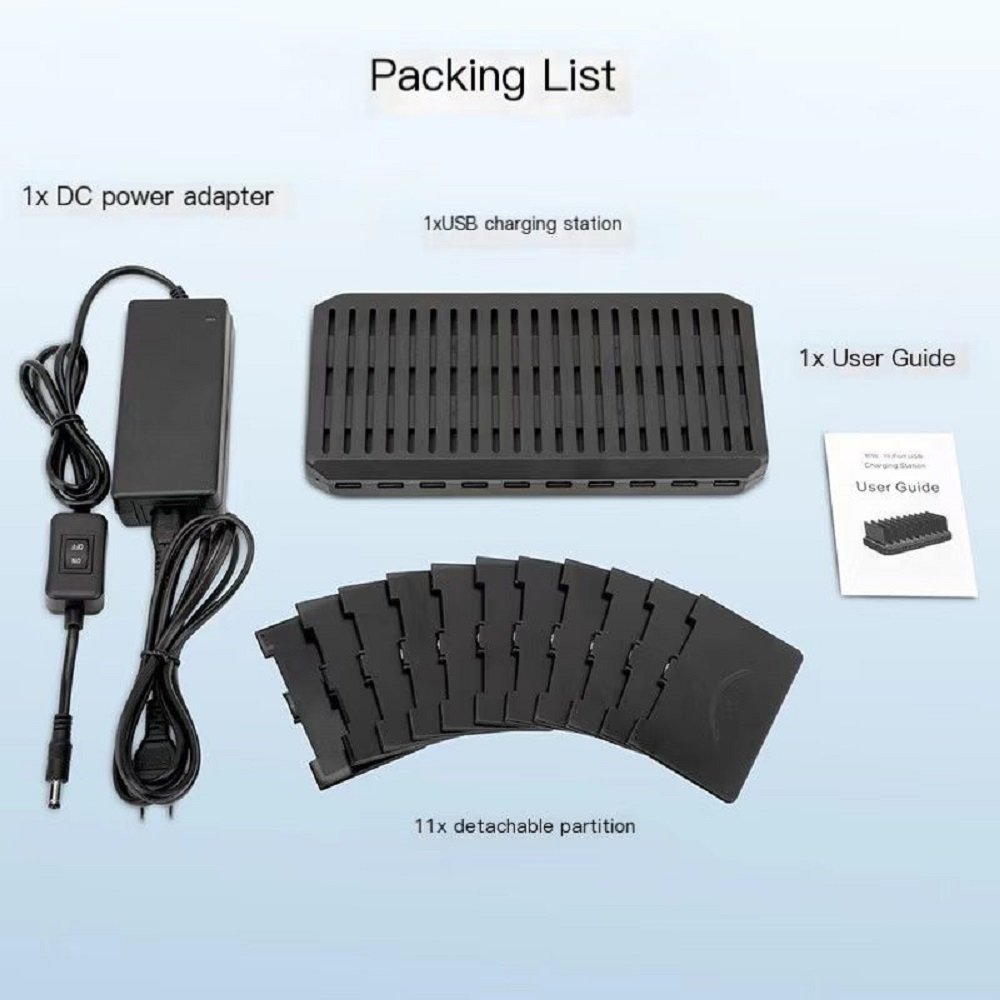 60W 10port Charging Station Device Organizer Charging Dock for iPhone, Android, iPad,Tablets & More - Image 6
